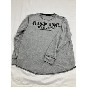 Gasp Industries Original Long Sleeve Thermal Pullover M Gray